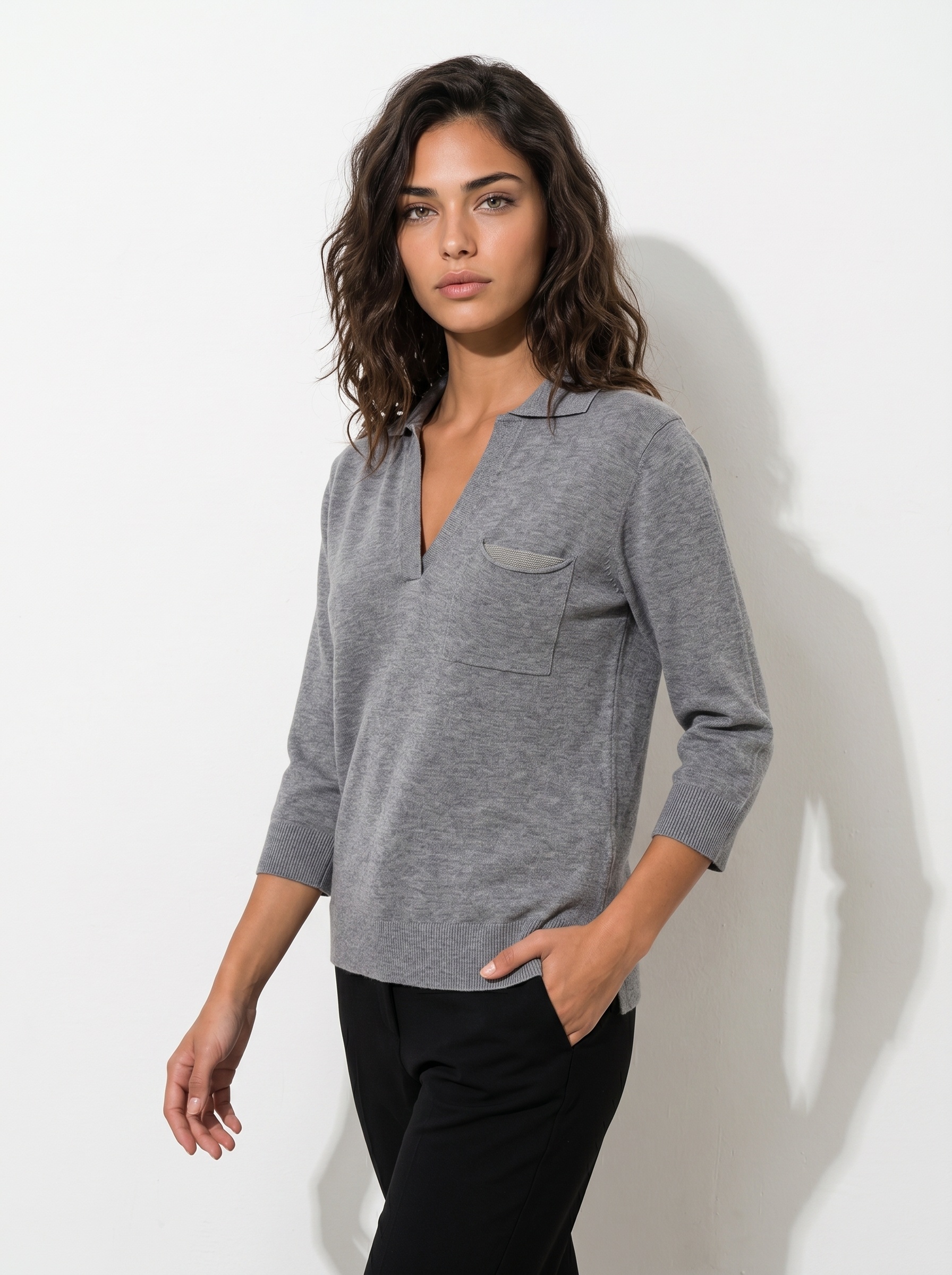 Markup Donna Maglieria Polo con taschino da donna