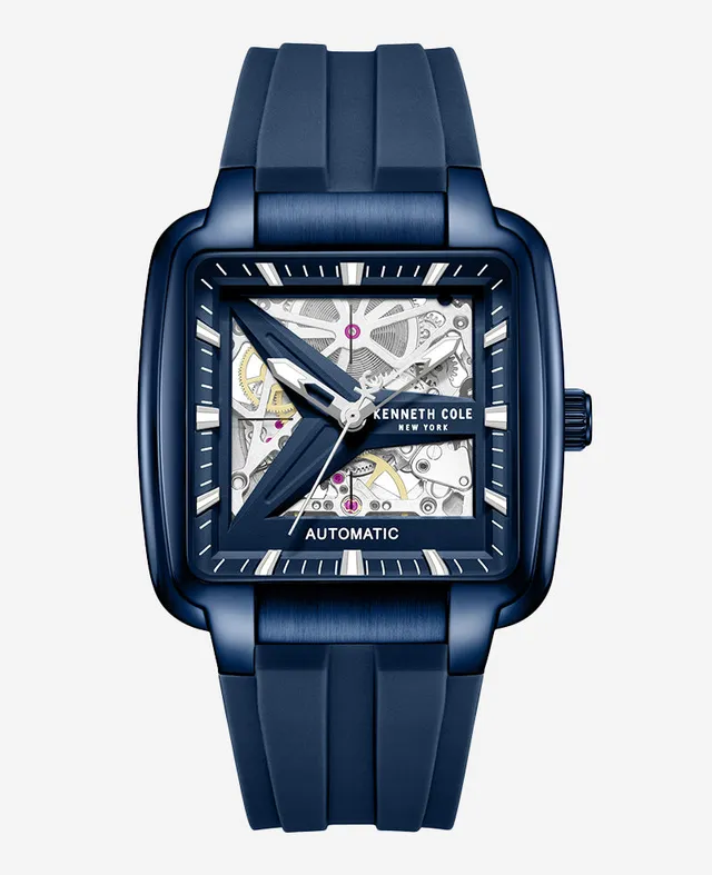 Kenneth Cole Reaction Watches Skeleton Automatic orologio blu con cinturino in silicone