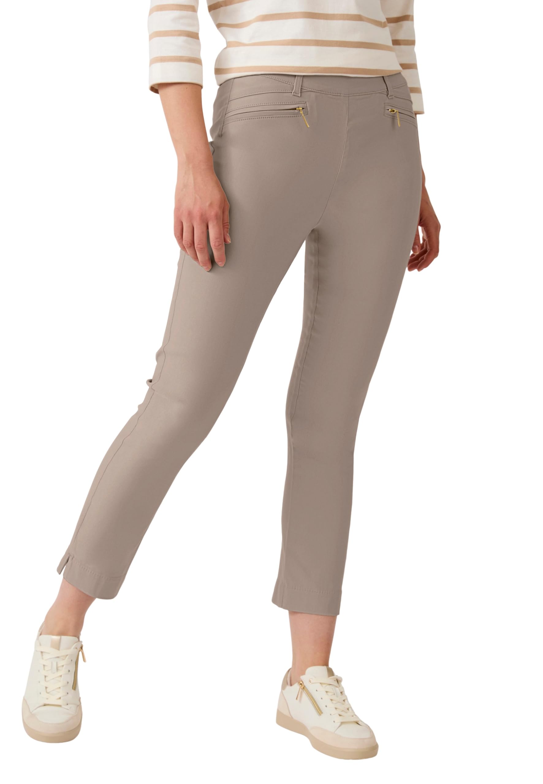 Damart Prêt-à-porter Pantaloni 7/8 tela elasticizzata donna 56 Blu/Verde