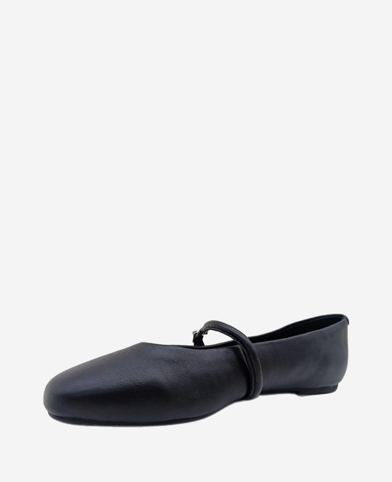 Kenneth Cole Reaction Shoes Magnolia Leather ballet flat nere in pelle