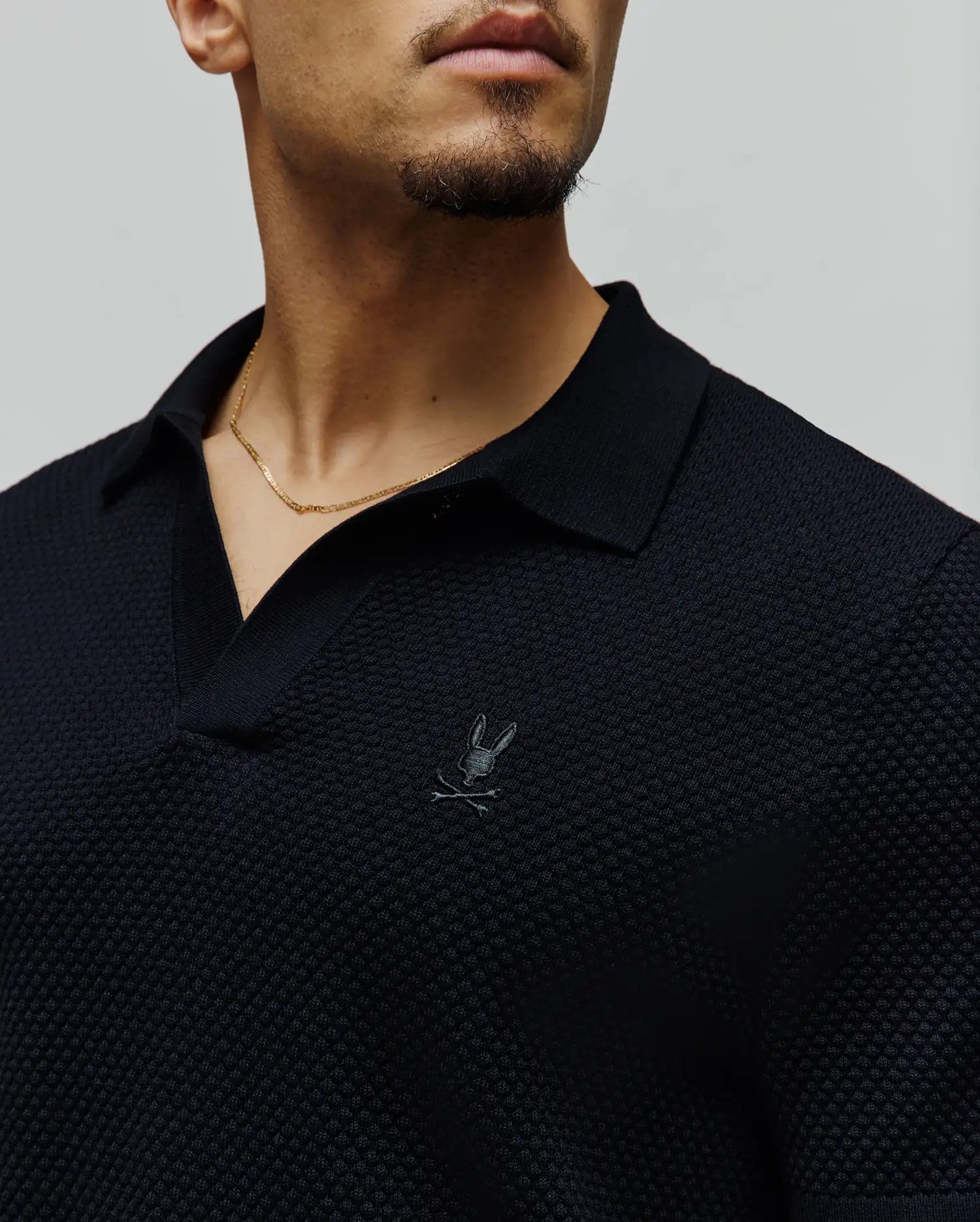 Psycho Bunny Men's Polos MENS DEVON KNIT POLO MT0100169 polo 001 Black XXS-XXXL cotone