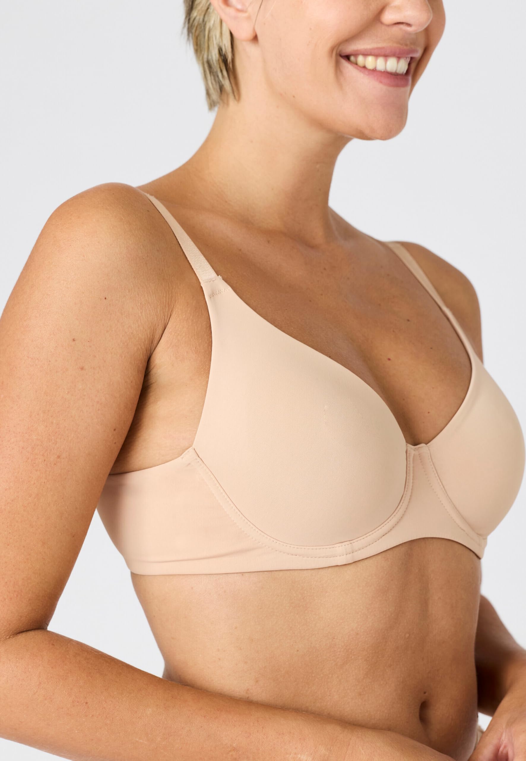 Damart Biancheria intima Reggiseno coppe modellate con ferretto rosa vinaccia taglia 5C