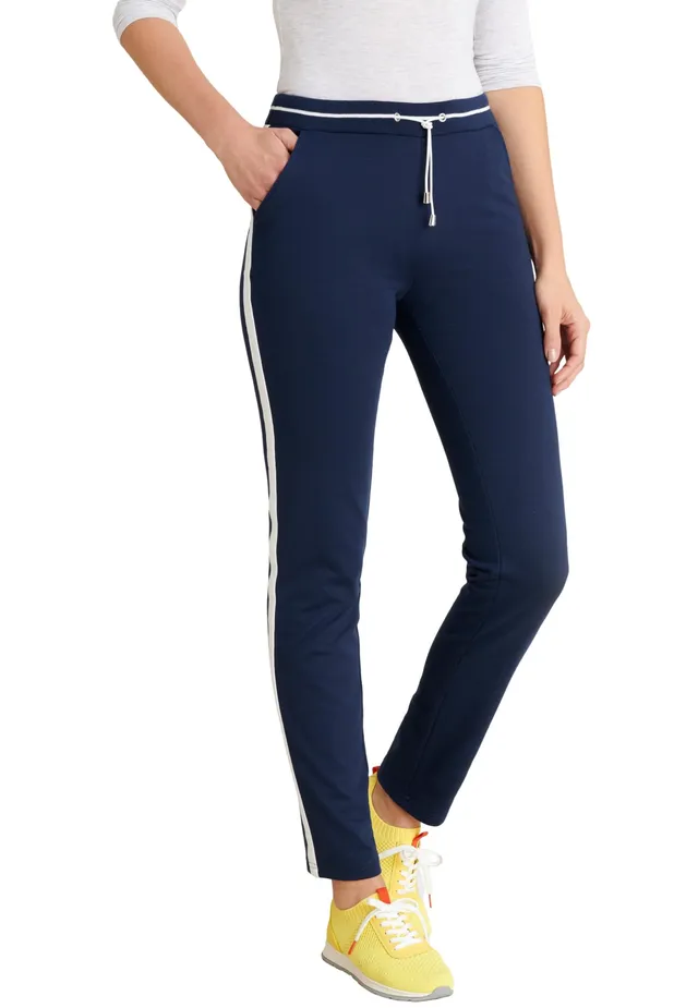 Damart Prêt-à-porter Pantaloni Relax Indoor Fibbia donna aderenti blu marino 40