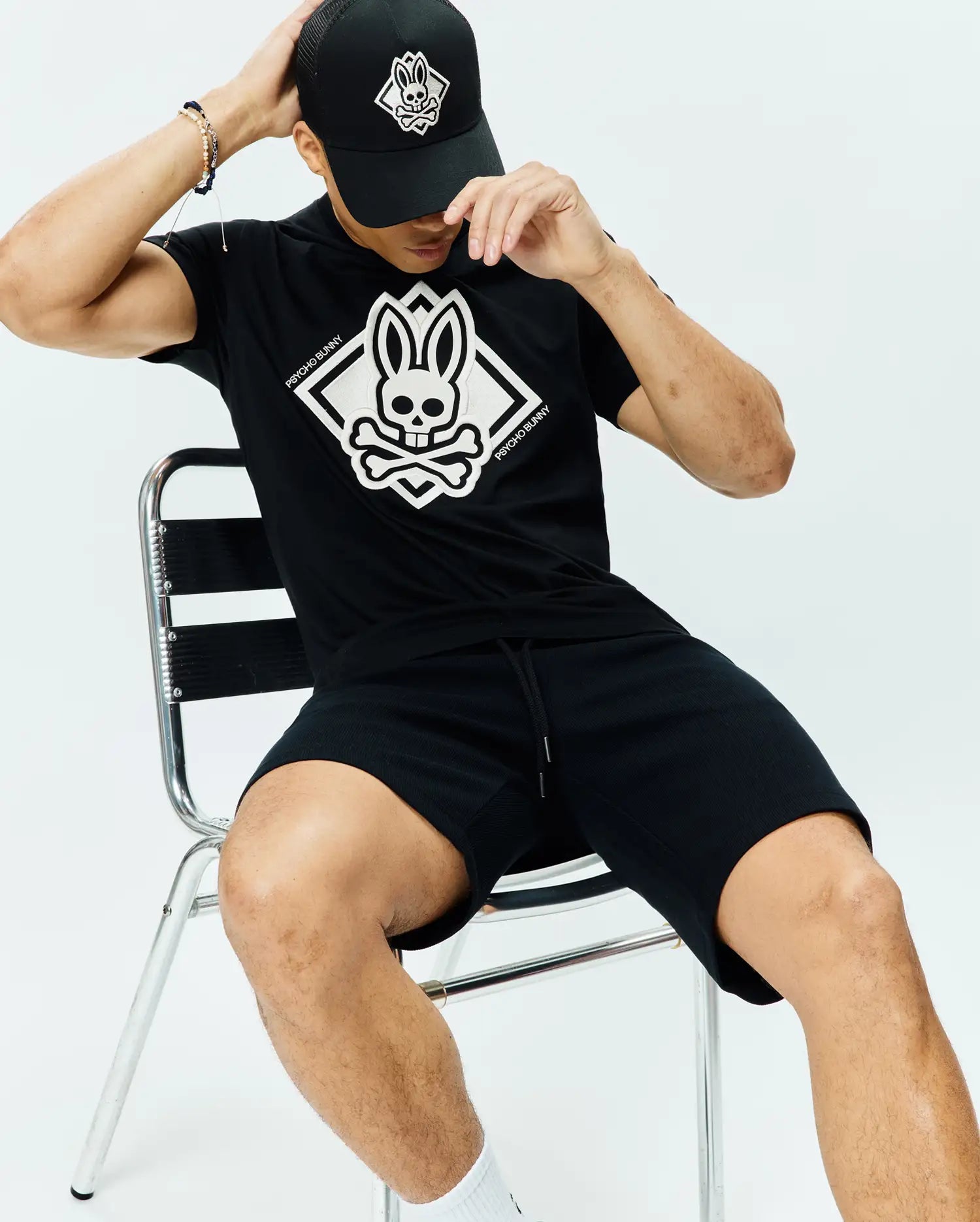 Psycho Bunny Men's Tees MENS TOBIAS GRAPHIC TEE - MT0200288 t-shirt nera