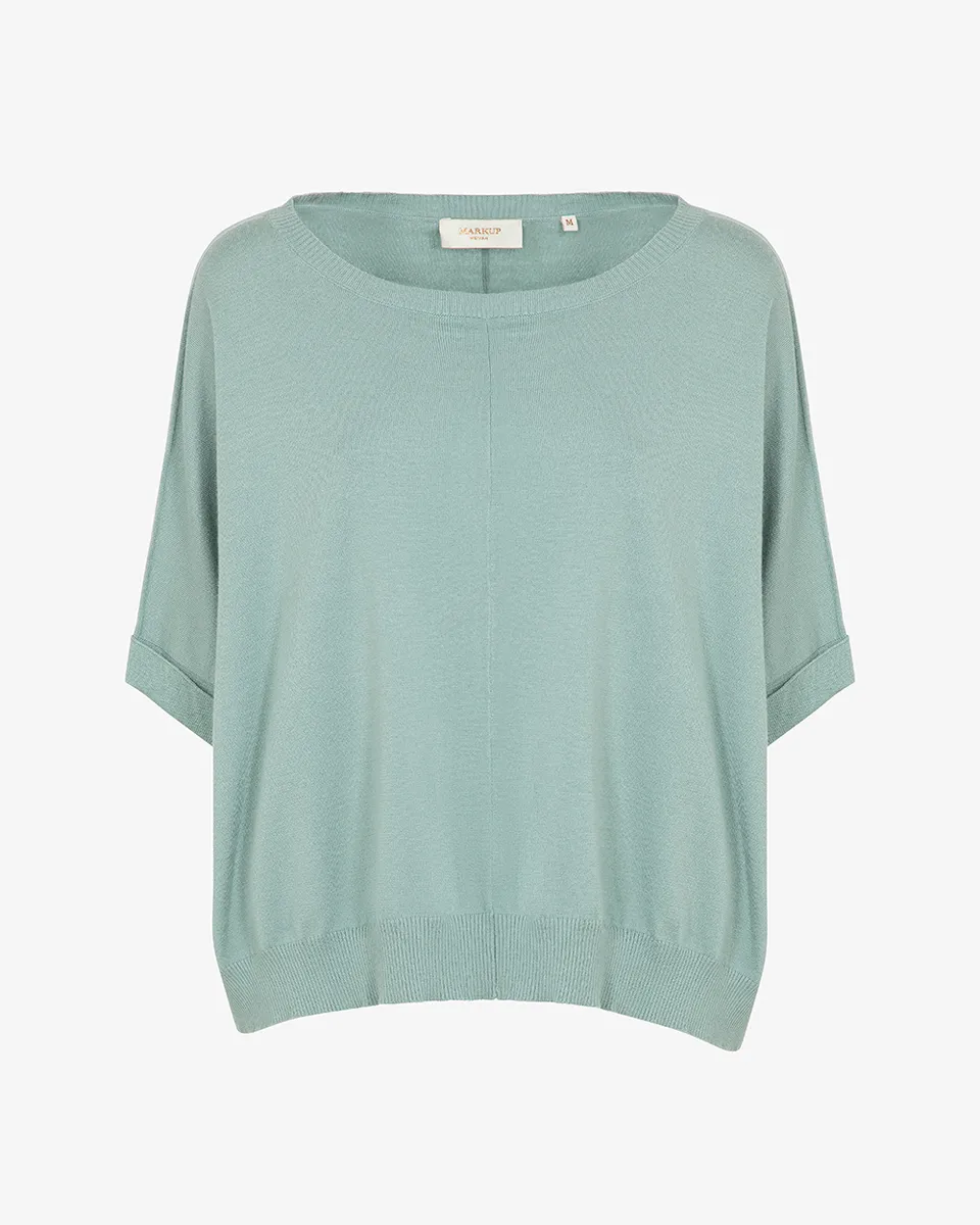 Markup Donna Maglieria Maglia over manica corta viscosa