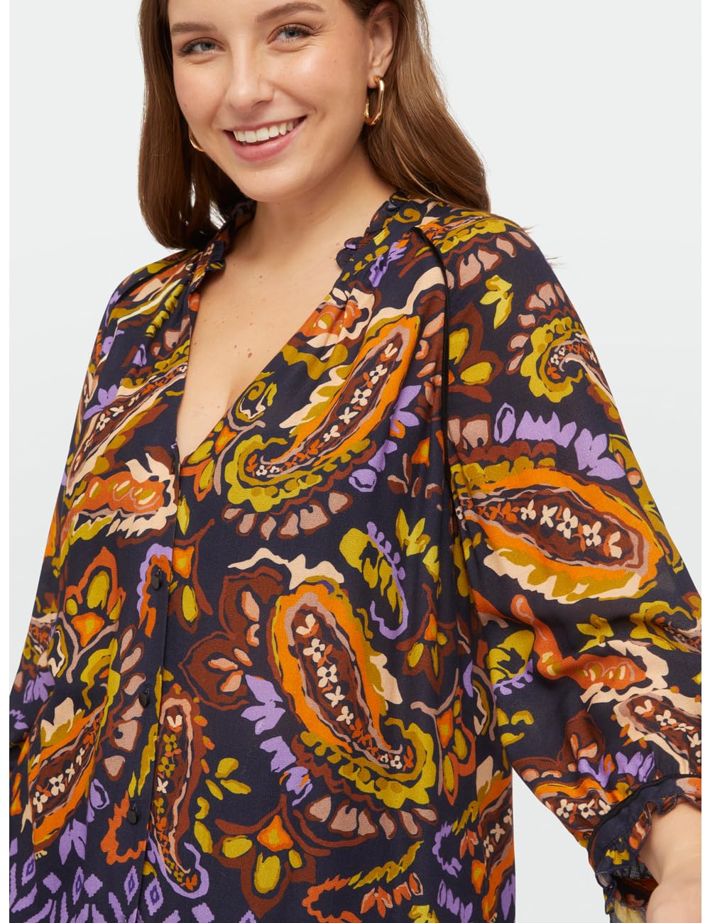 Fiorella Rubino Camicie e bluse Blusa dalla Stampa Paisley 50 Plus in viscosa