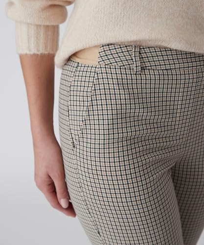 Damart Prêt-à-porter Pantaloni 7/8 Bi-Stretch da donna aderenti beige melange