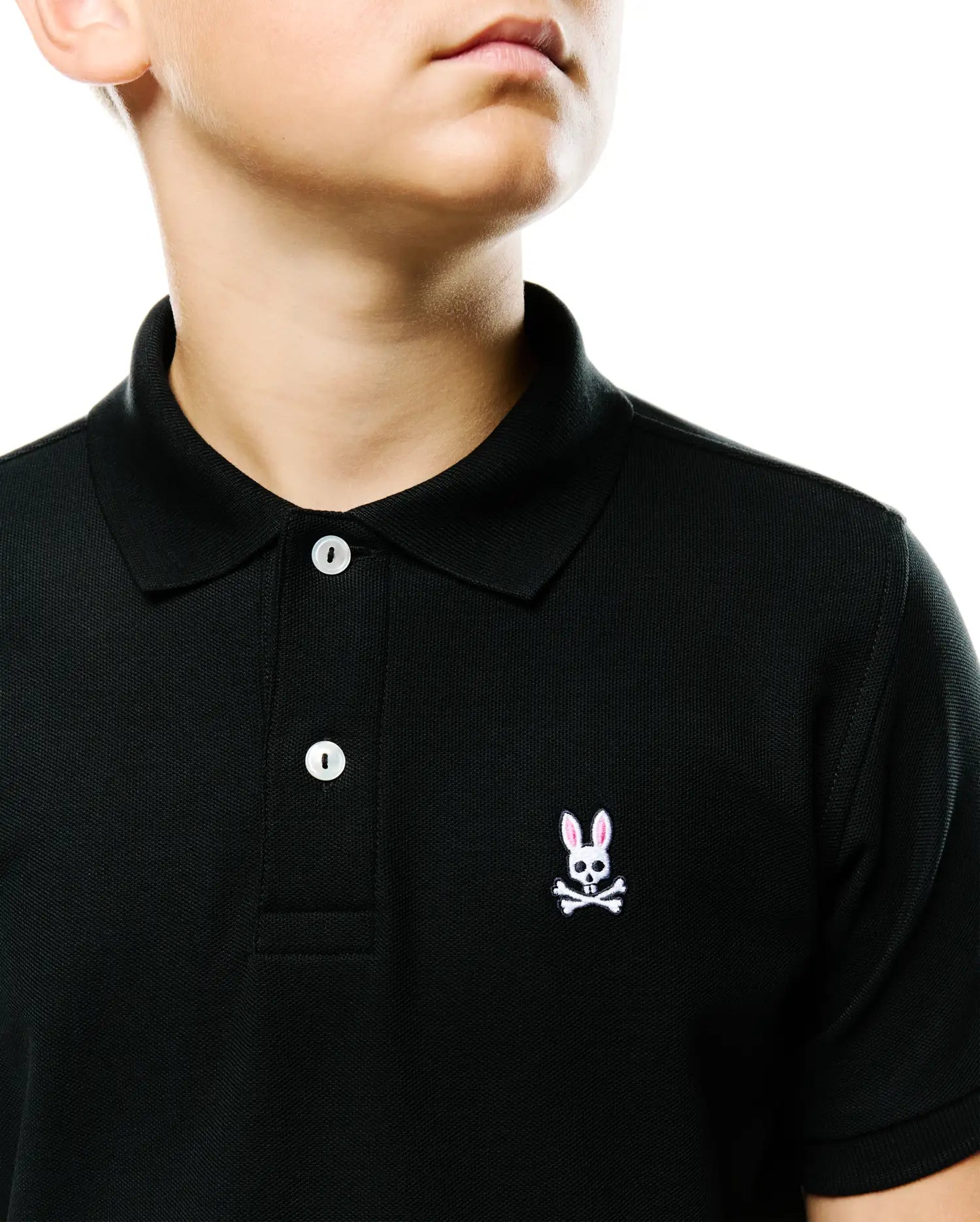 Psycho Bunny Kids Polo Shirts KIDS CLASSIC PIQUE POLO SHIRT B0K001CRPC polo nera