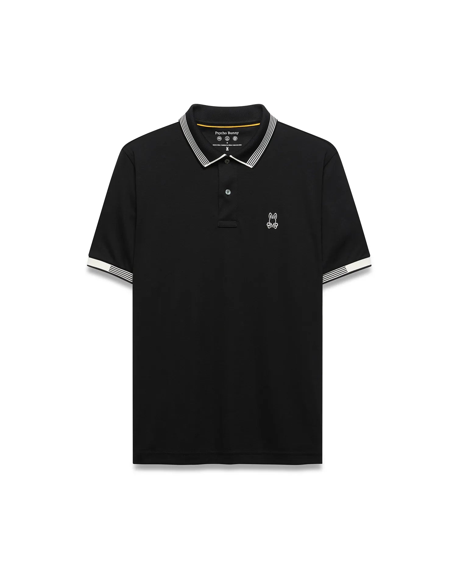 Psycho Bunny Men's Polos Timmy polo performance nera in interlock