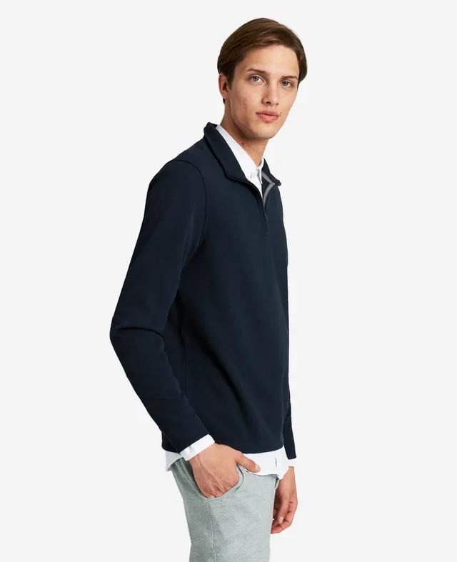 Kenneth Cole Reaction Clothing Kenneth Cole Sport Quarter-Zip Knit Pullover pullover blu navy S traspirante