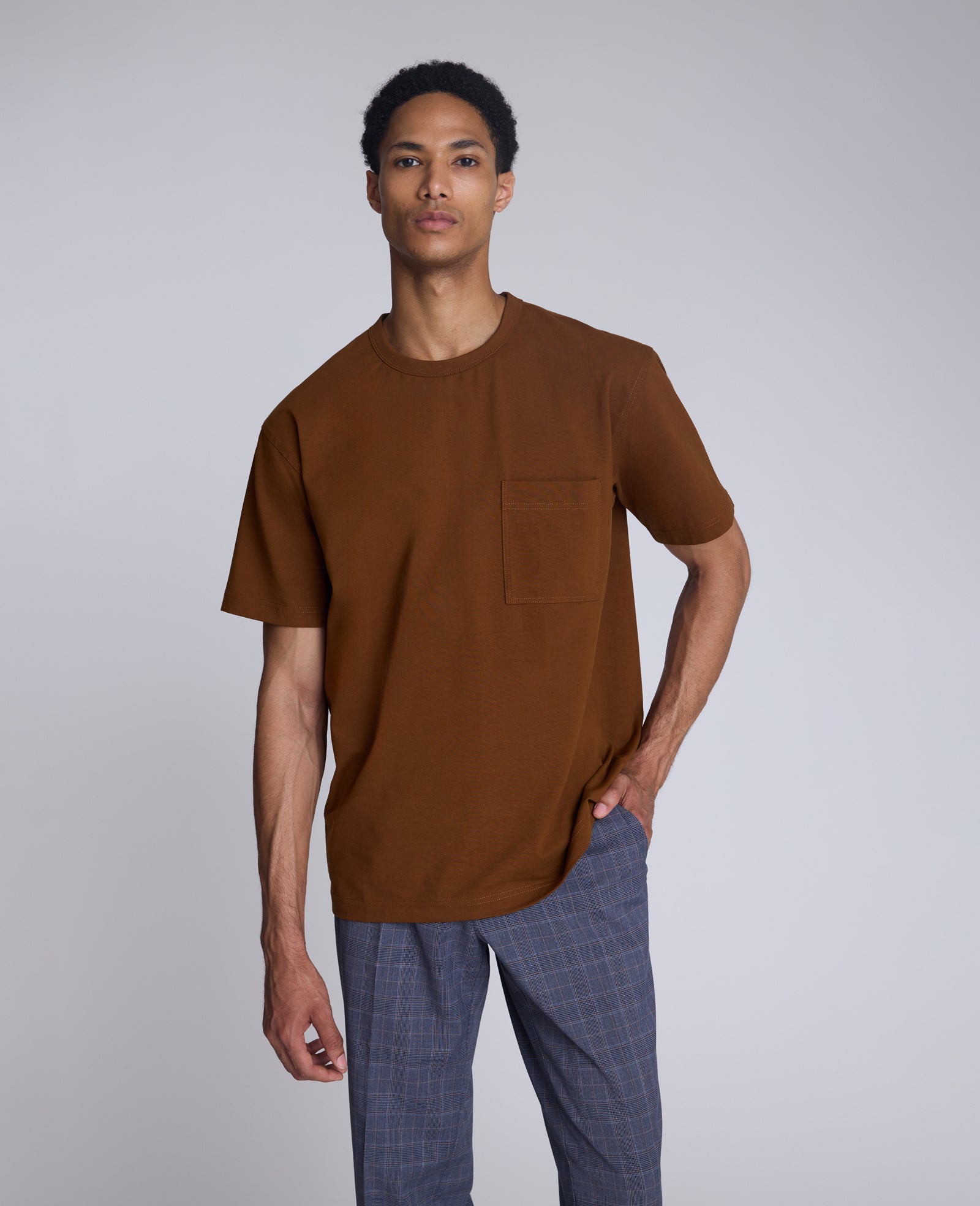 Kenneth Cole Reaction Clothing Oversized Tee t-shirt marrone S