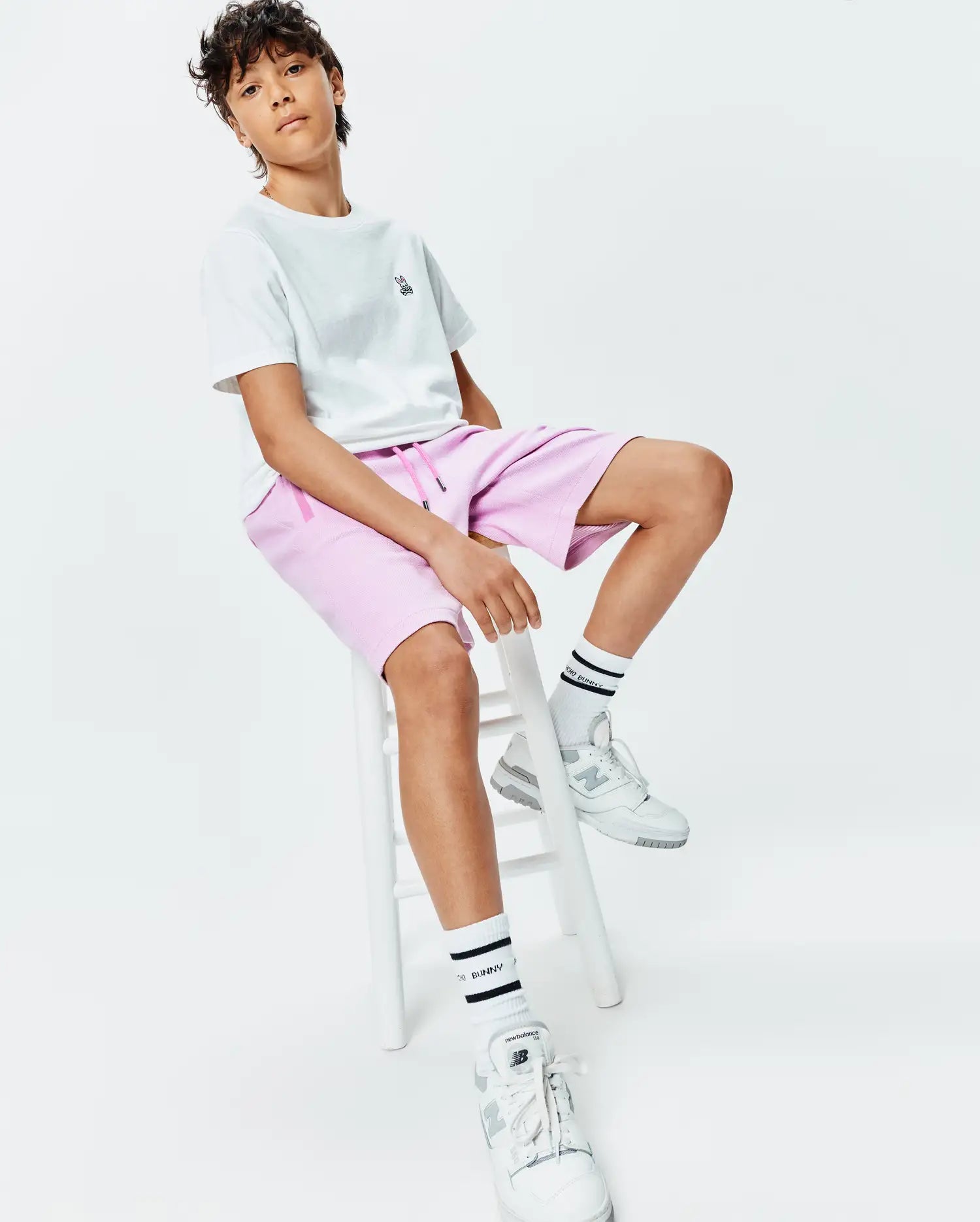 Psycho Bunny Kids Bottoms Keith Short 3 1/2"- 7 3/4 pantaloncini rosa