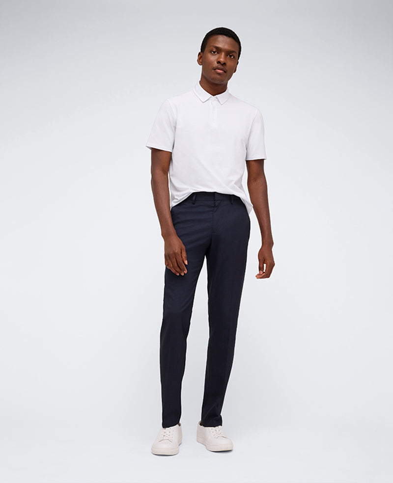 Kenneth Cole Reaction Clothing Slim-Fit Stretch Twill Dress Pant pantaloni Dark Navy