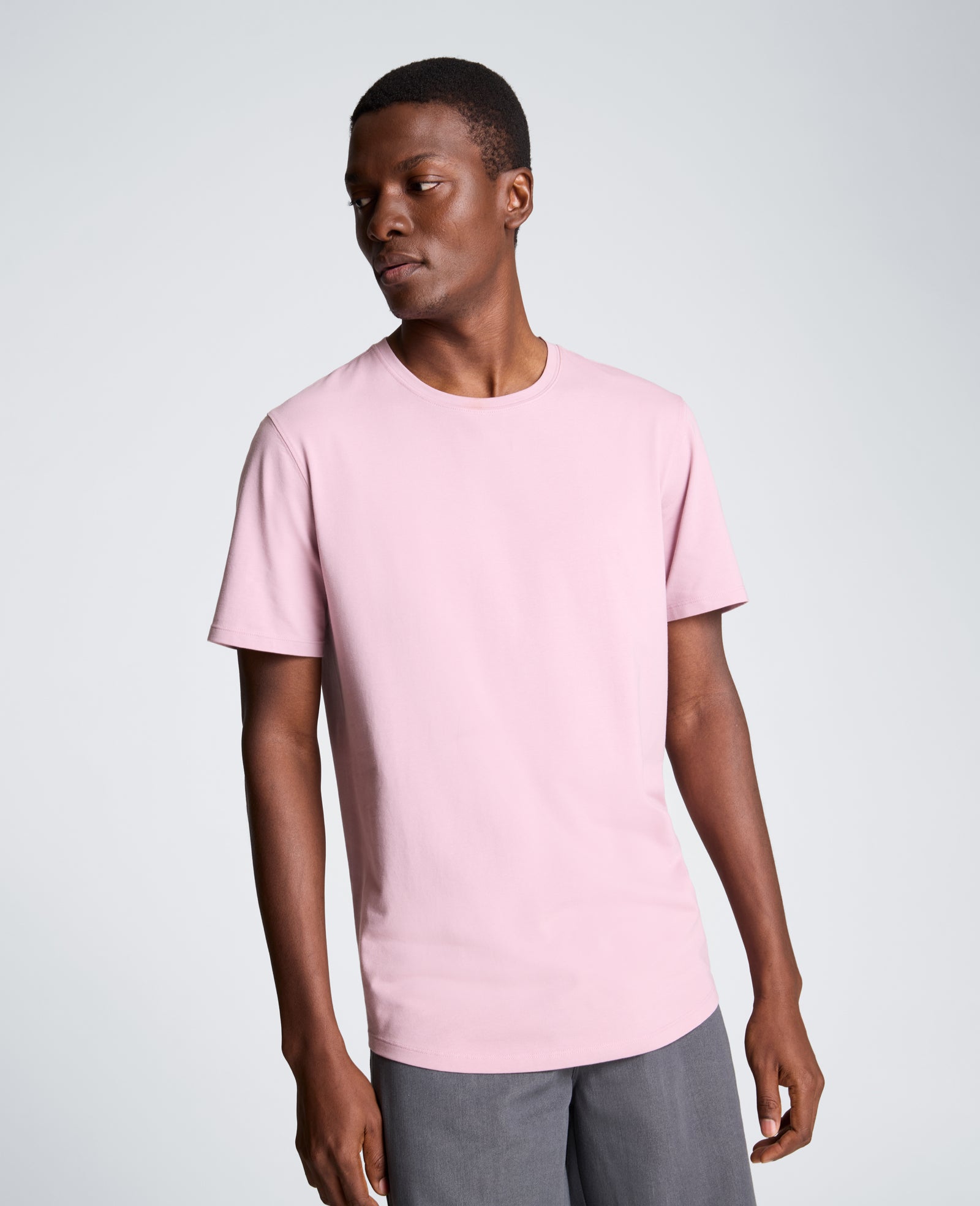 Kenneth Cole Reaction Clothing Performance Crew Neck T-Shirt maglietta girocollo mauve S-XXL stretch