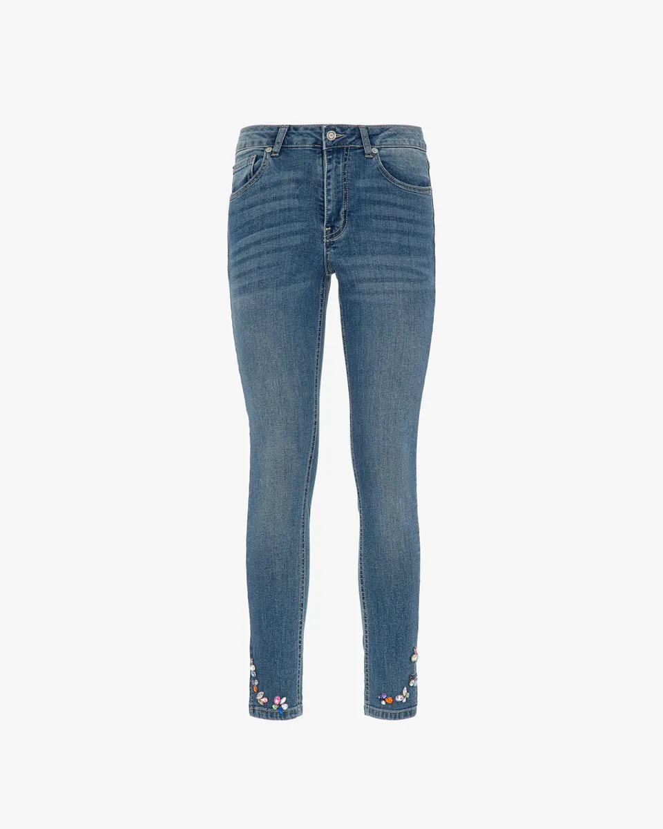 Markup Donna Jeans & Pantaloni jeans denim skinny con pietre