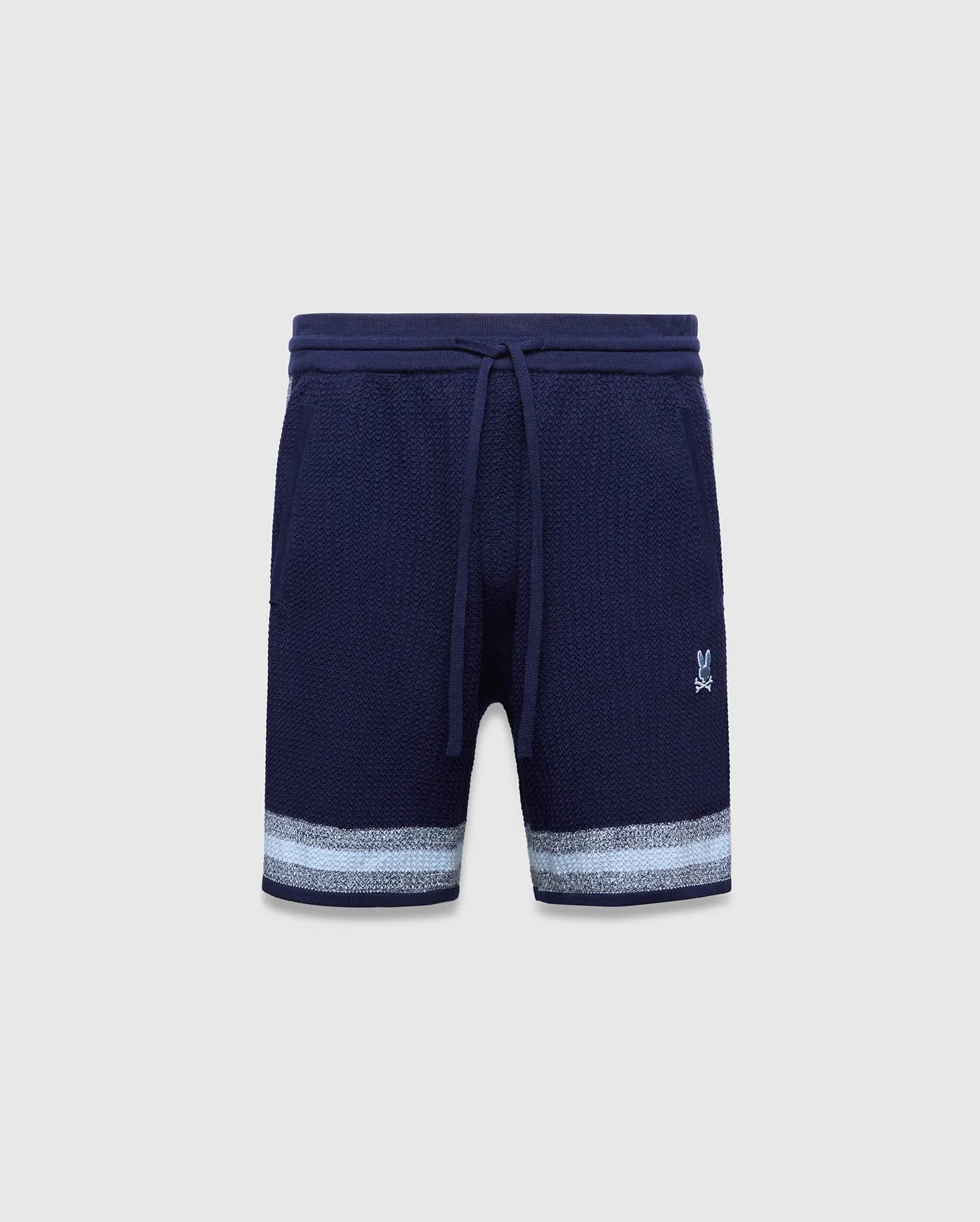 Psycho Bunny Men's Shorts Giles Knit Short 7" pantaloncini blu in cotone