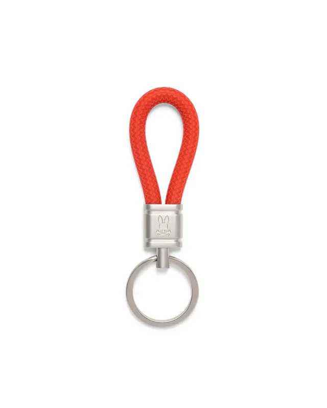 Psycho Bunny Accessories Textured portachiavi in silicone rosso