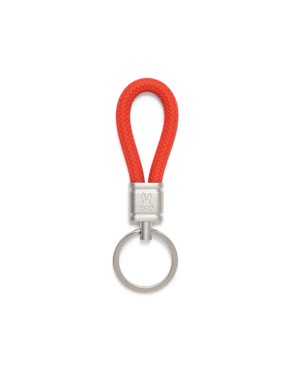 Psycho Bunny Accessories Textured portachiavi in silicone rosso