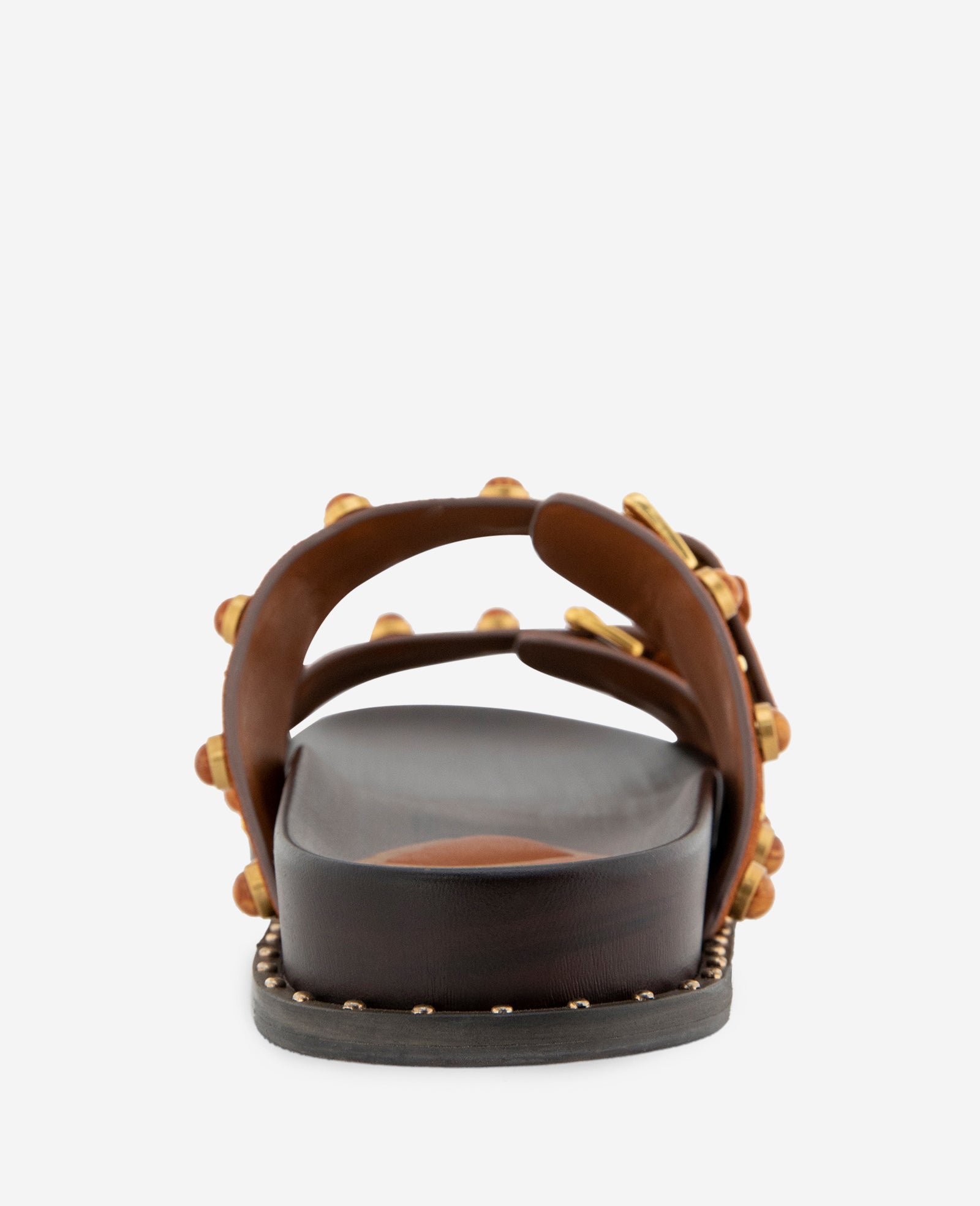 Kenneth Cole Reaction Shoes Deardra Suede Double Band Buckle Slide sandali pecan 5