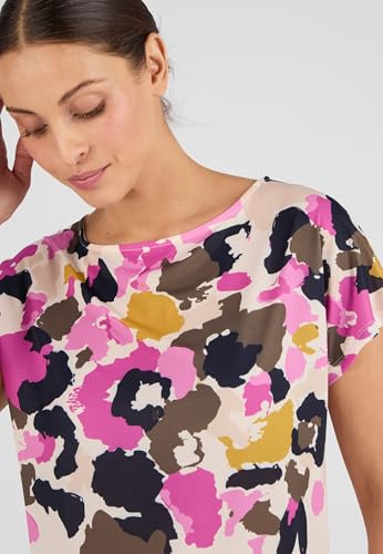 Damart Prêt-à-porter maglietta in maglia crêpe donna 42-44 stampata