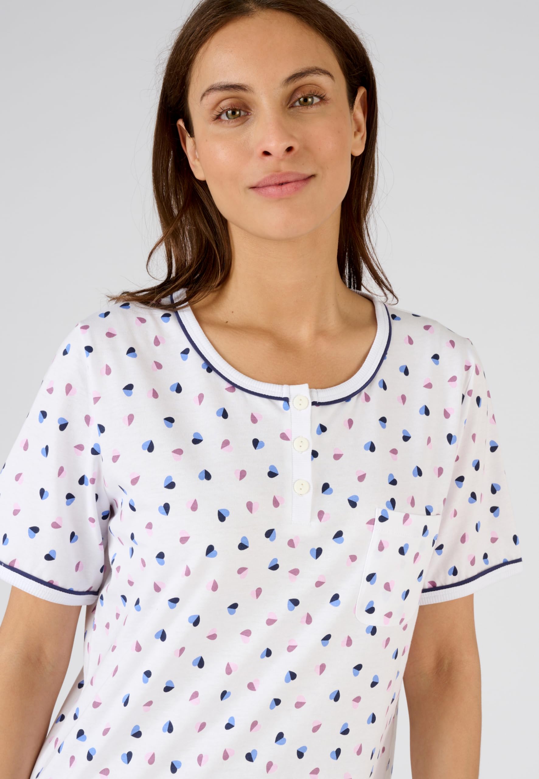 Damart Homewear Camicia Da Notte Puro Cotone Pettinato Donna XS rosa