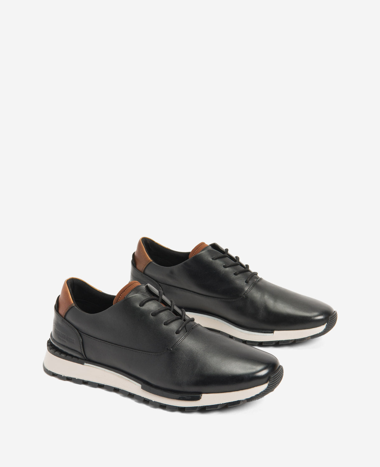 Kenneth Cole Reaction Shoes Kev Leather Lace-Up with TECHNI-COLE scarpe uomo nere