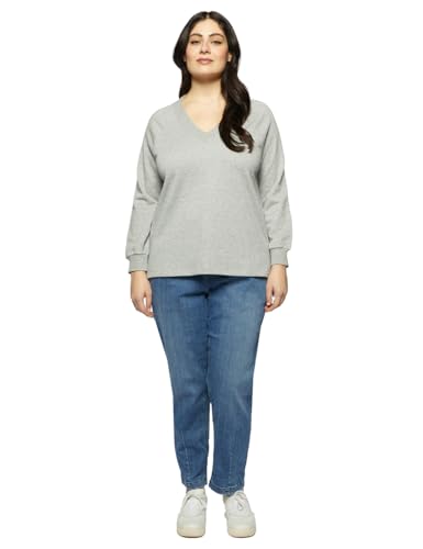 Fiorella Rubino Lurex Sweatshirt with V-Neck felpa XS Plus