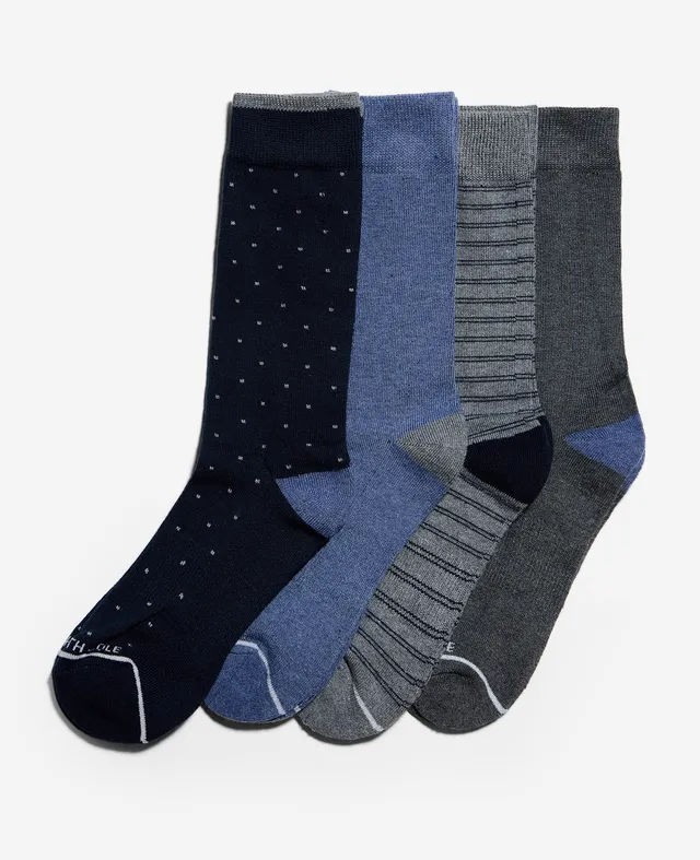 Kenneth Cole Reaction Clothing Ribbed Crew Sock calze 4 paia peyote heather