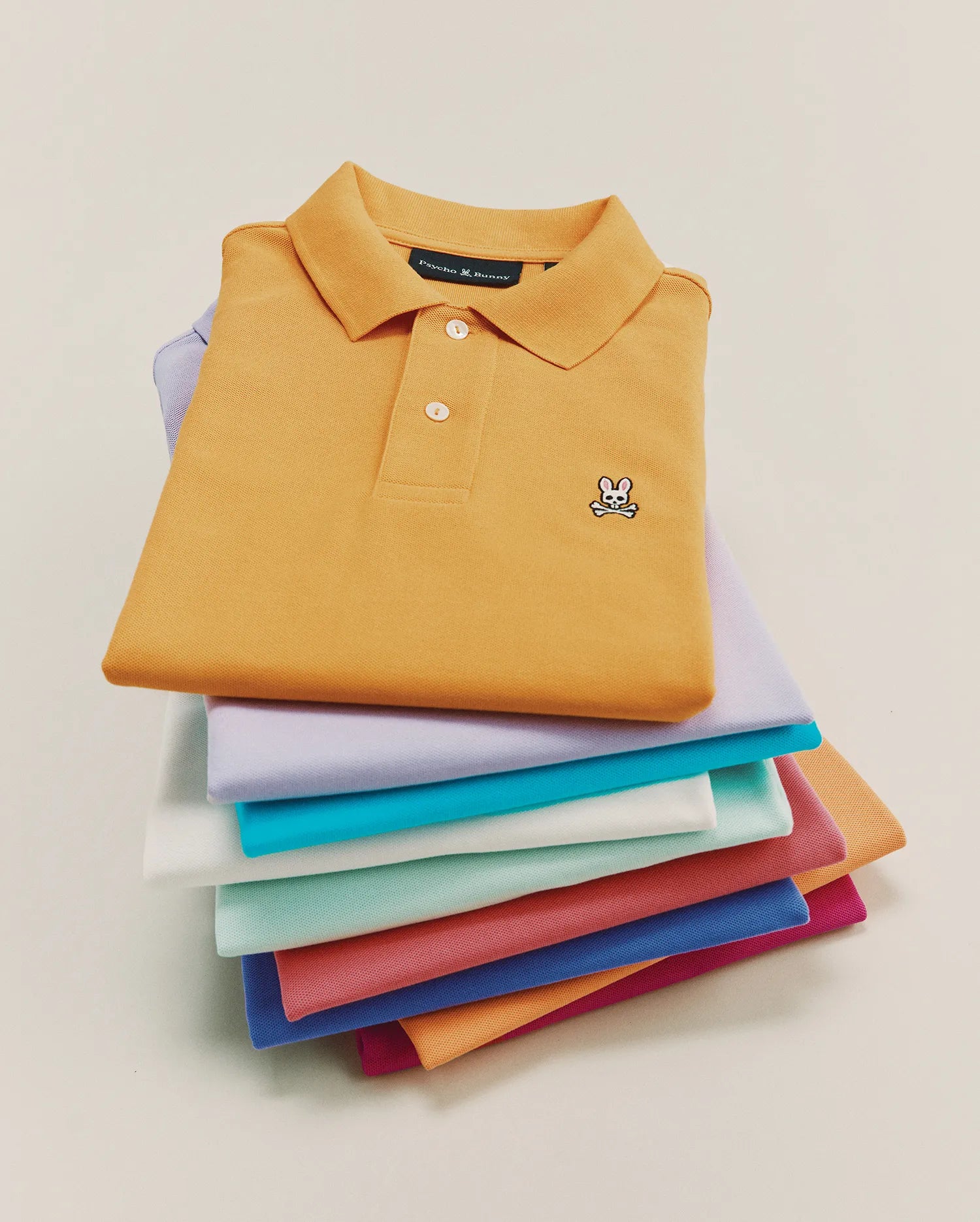 Psycho Bunny Men's Polos Classic Pique Polo B6K001F200 polo gialla in piqué