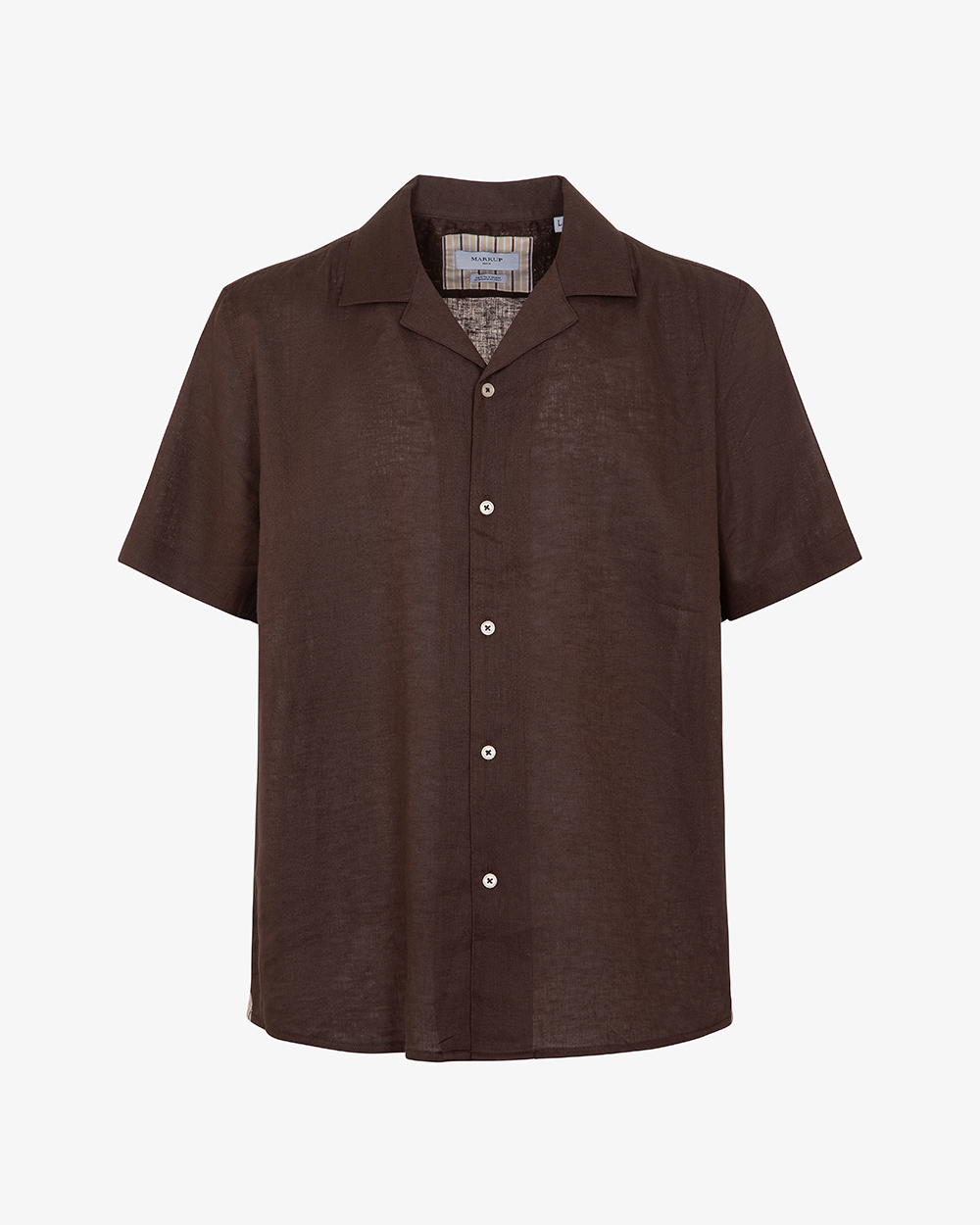 Markup Uomo Camicie Camicia collo riviera in lino camicia