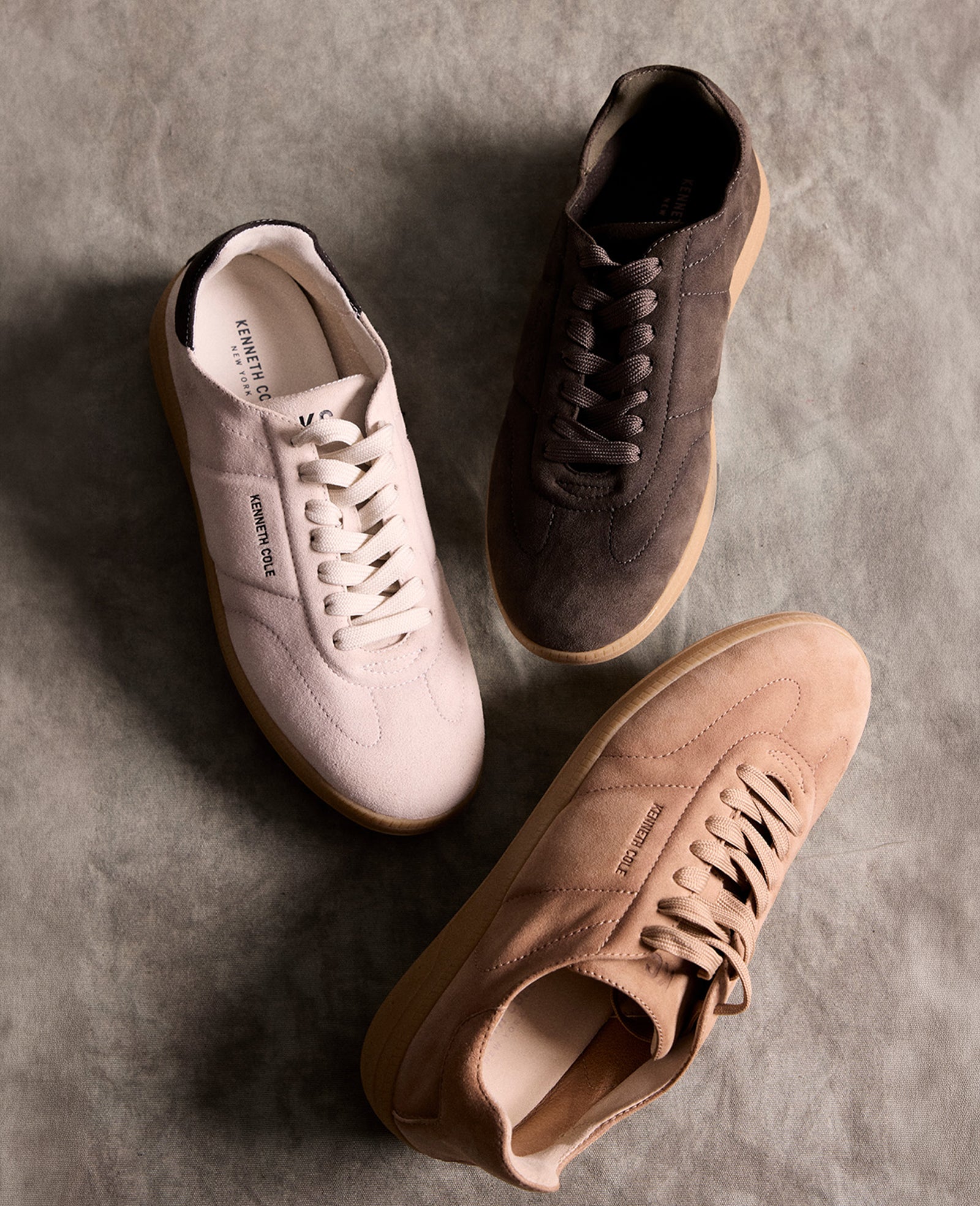Kenneth Cole Reaction Mercer Lace-up Sneaker sneaker cammello in camoscio