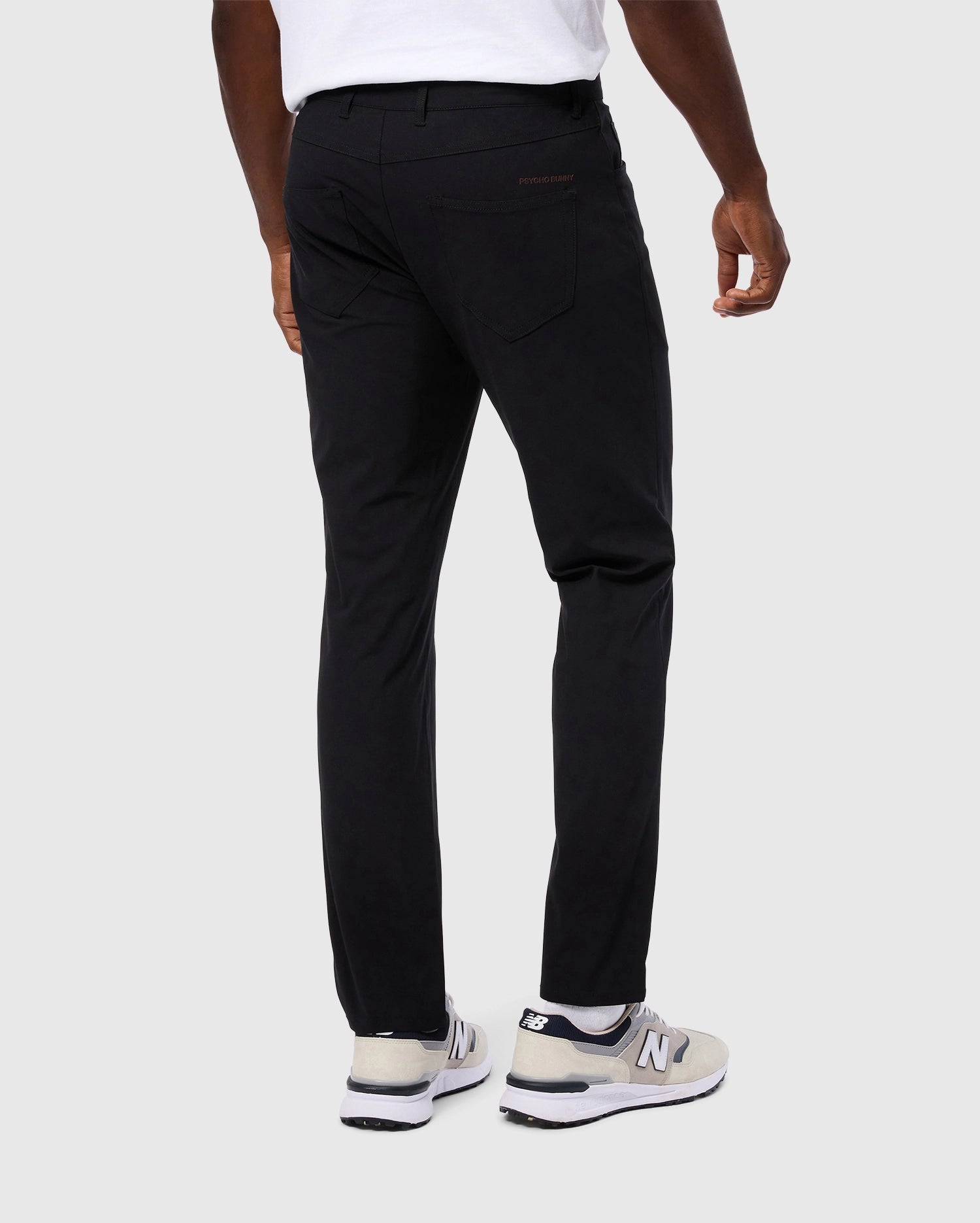Psycho Bunny Men's Pants Maverick 10K Step Pant pantaloni neri 29–40 elasticizzati