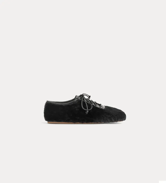 Forte scarpe sheepskin lace-up shoes scarpe nero