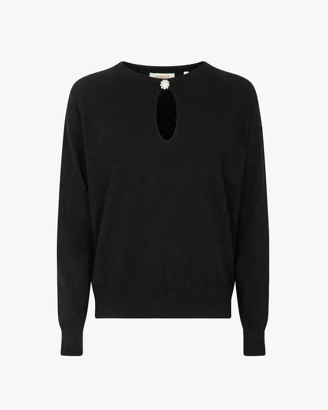 Markup Donna Maglieria Maglia con apertura bottone gioiello maglia