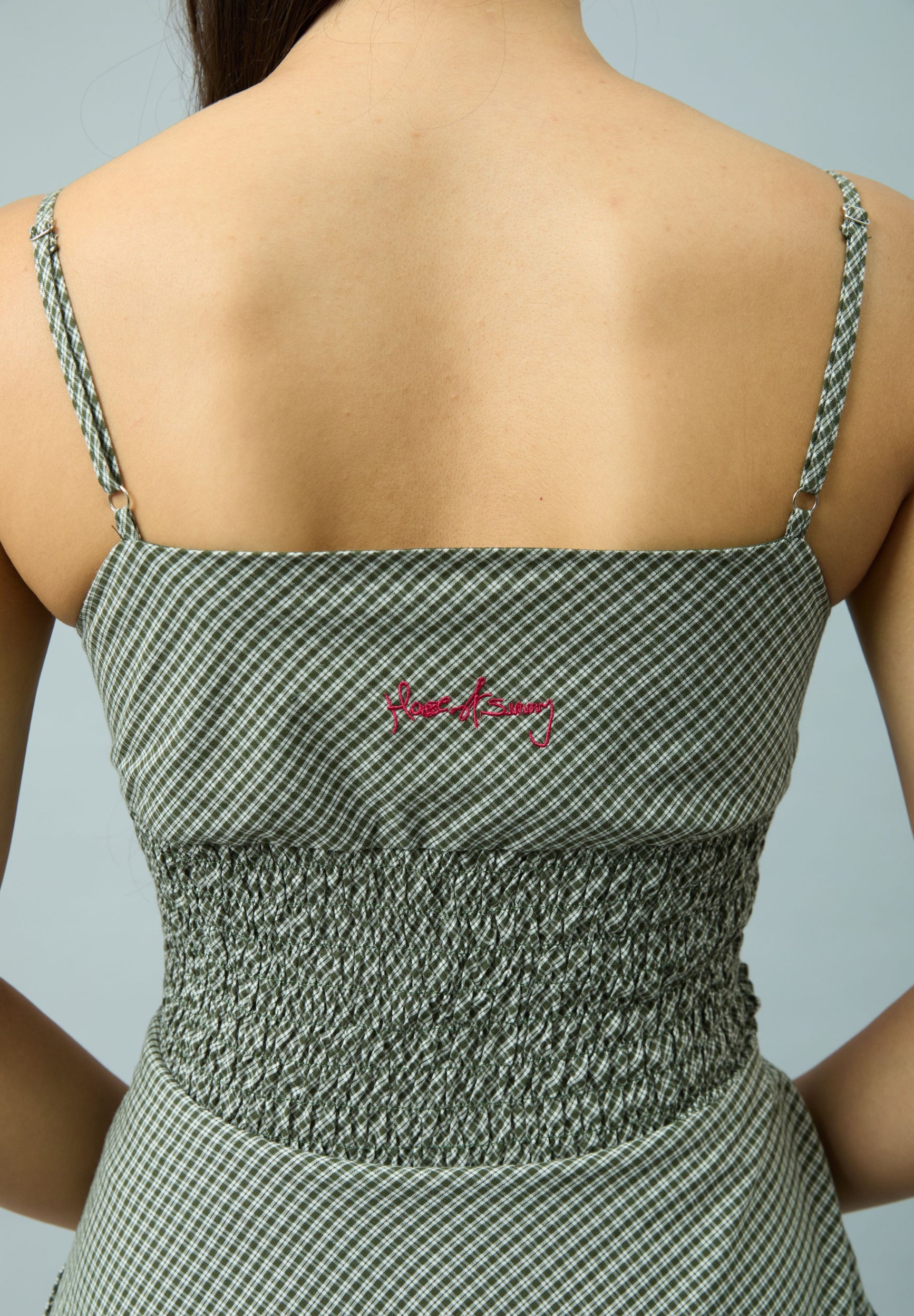 House Of Sunny Women's Dresses GINGHAM BALLOON CAMI DRESS abito midi