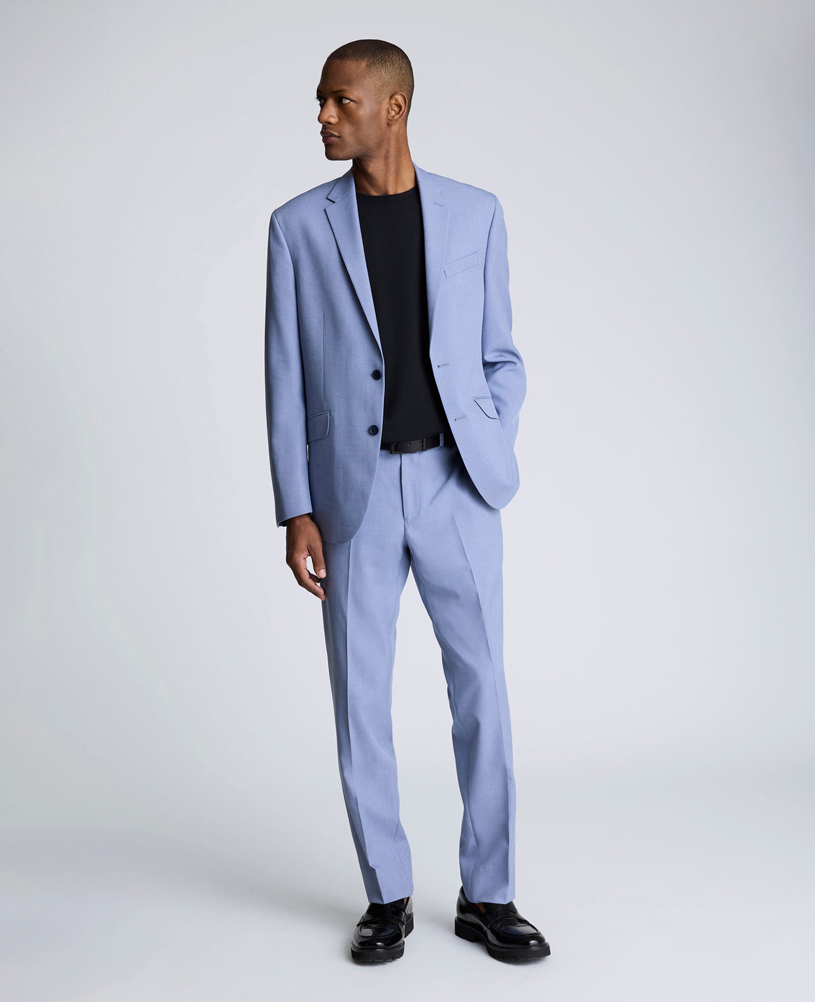 Kenneth Cole Reaction Ready Flex Slim Fit Nested Suit completo azzurro slim fit