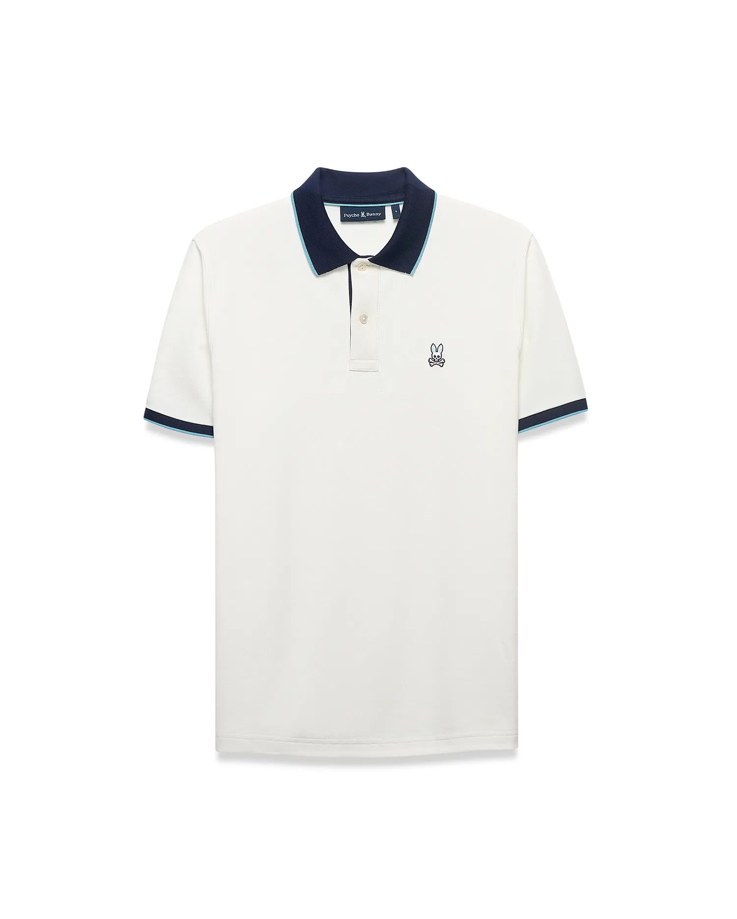 Psycho Bunny Men's Polos Klaus polo piqué ecru in cotone Pima
