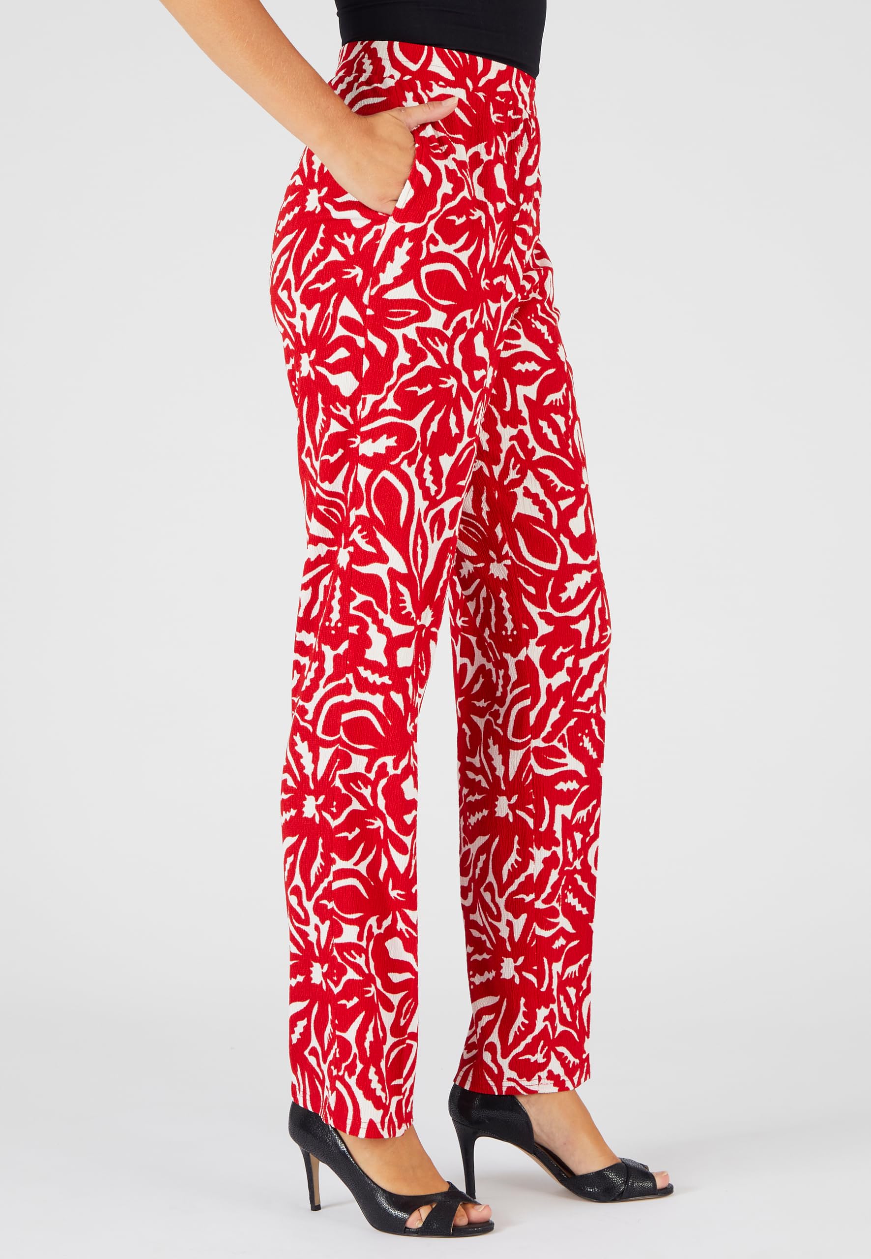 Damart Prêt-à-porter Pantaloni a maglia testurizzata da donna vestibilità standard
