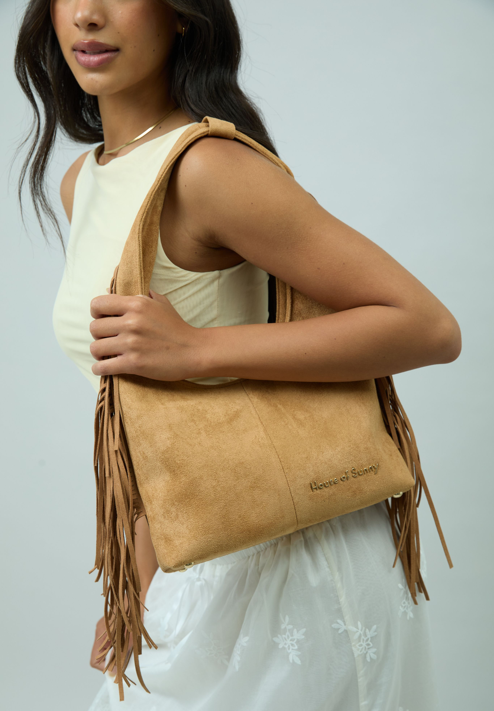 House Of Sunny Womens Bags TASSEL FRINGE SLING BAG borsa tracolla frange