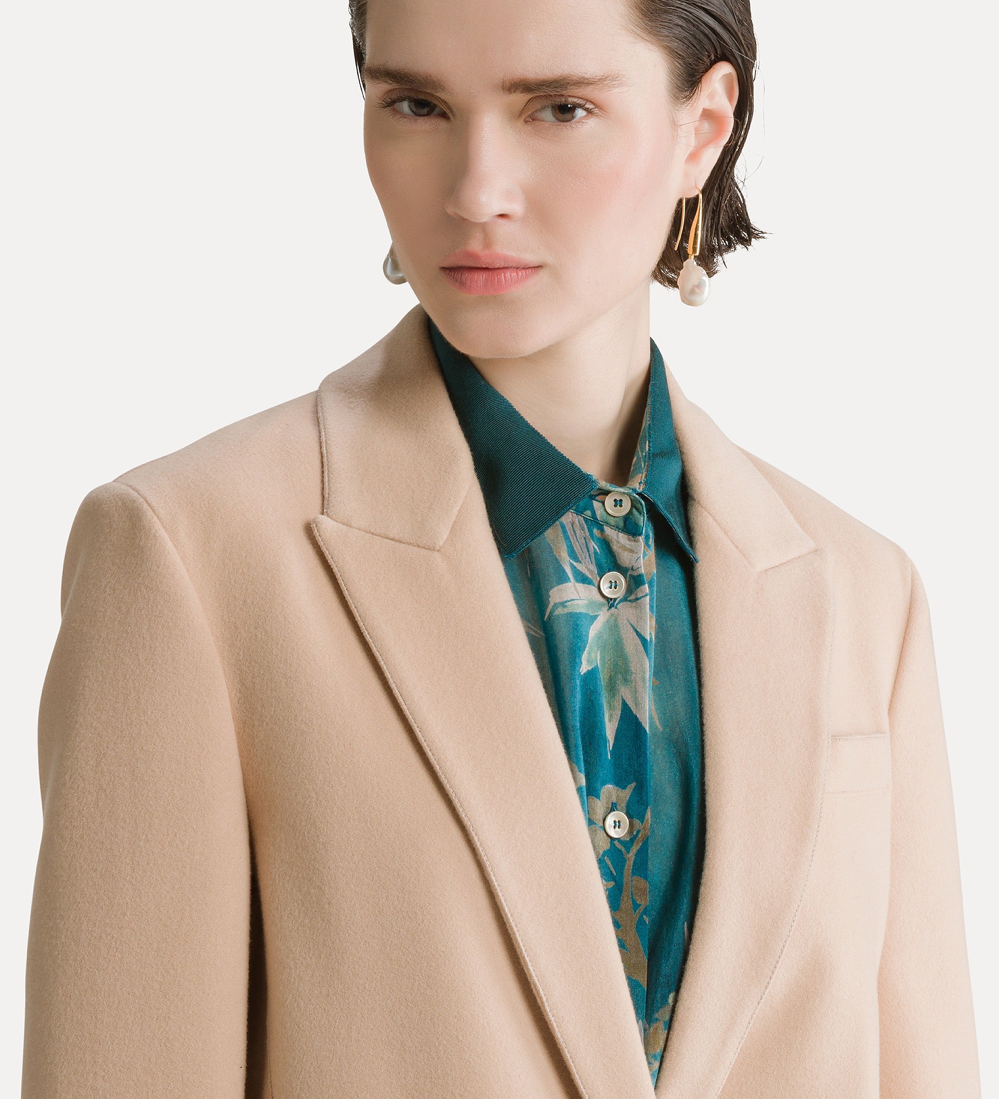 Forte giacche blazer monopetto in tessuto leggero loto