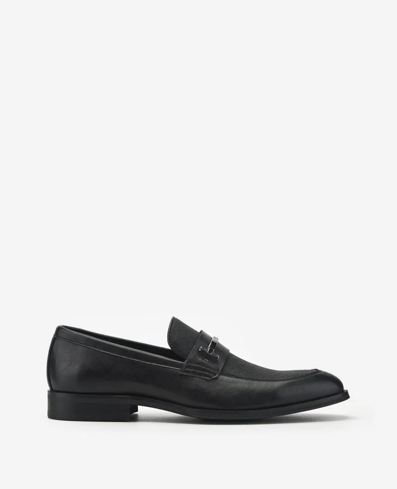 Kenneth Cole Reaction Shoes Marco Slip on Loafer mocassini neri 7M con plantare removibile