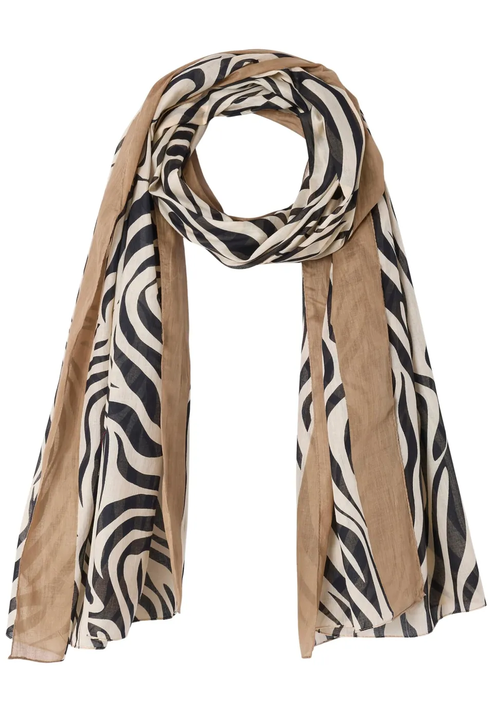 Damart Accessori Sciarpa stampata in puro cotone donna bianca 180 x 100 cm