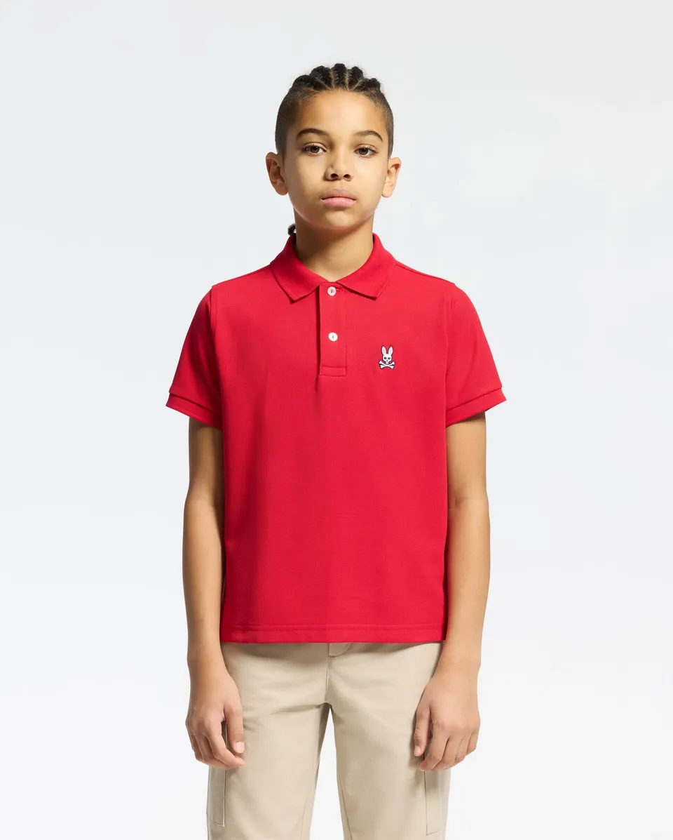Psycho Bunny Kids Polo Shirts KIDS CLASSIC PIQUE POLO SHIRT polo rosso 621