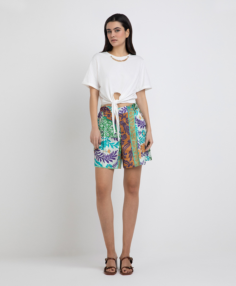 Markup Donna Gonne & Short Shorts in twill stampa etnica
