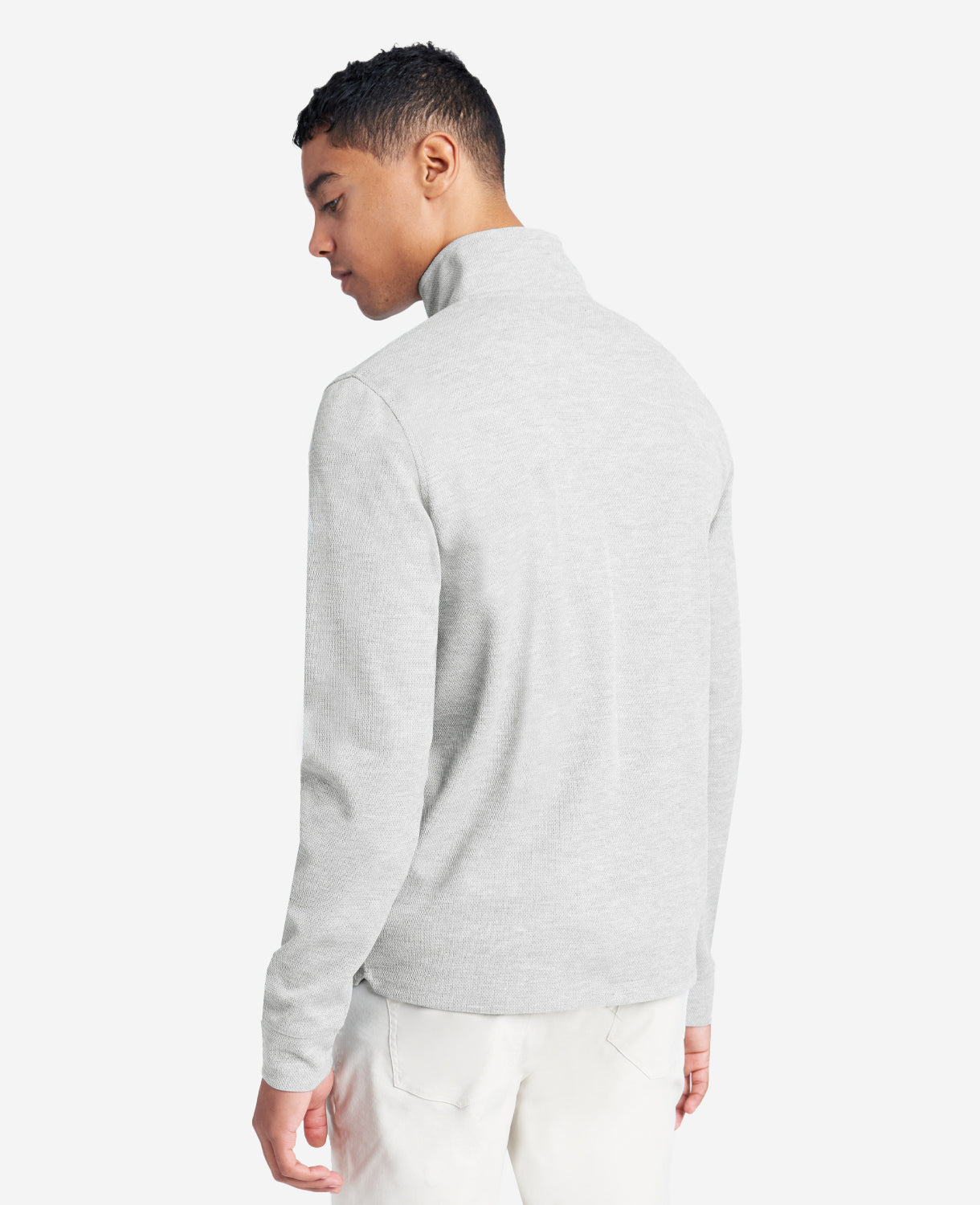 Kenneth Cole Reaction Sport Quarter-Zip Knit Pullover pullover grigio traspirante