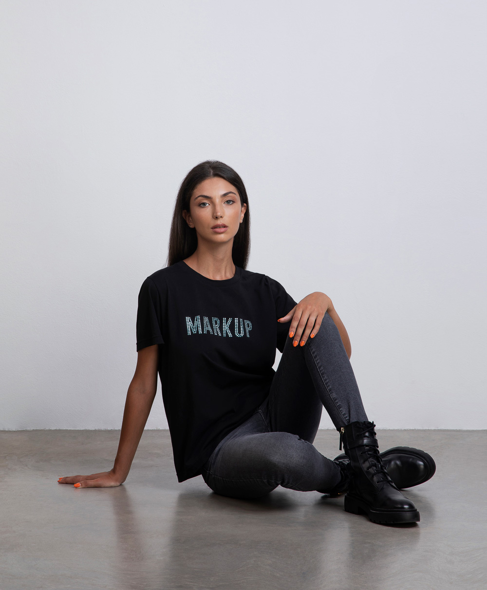 Markup T-shirt basic logo strass
