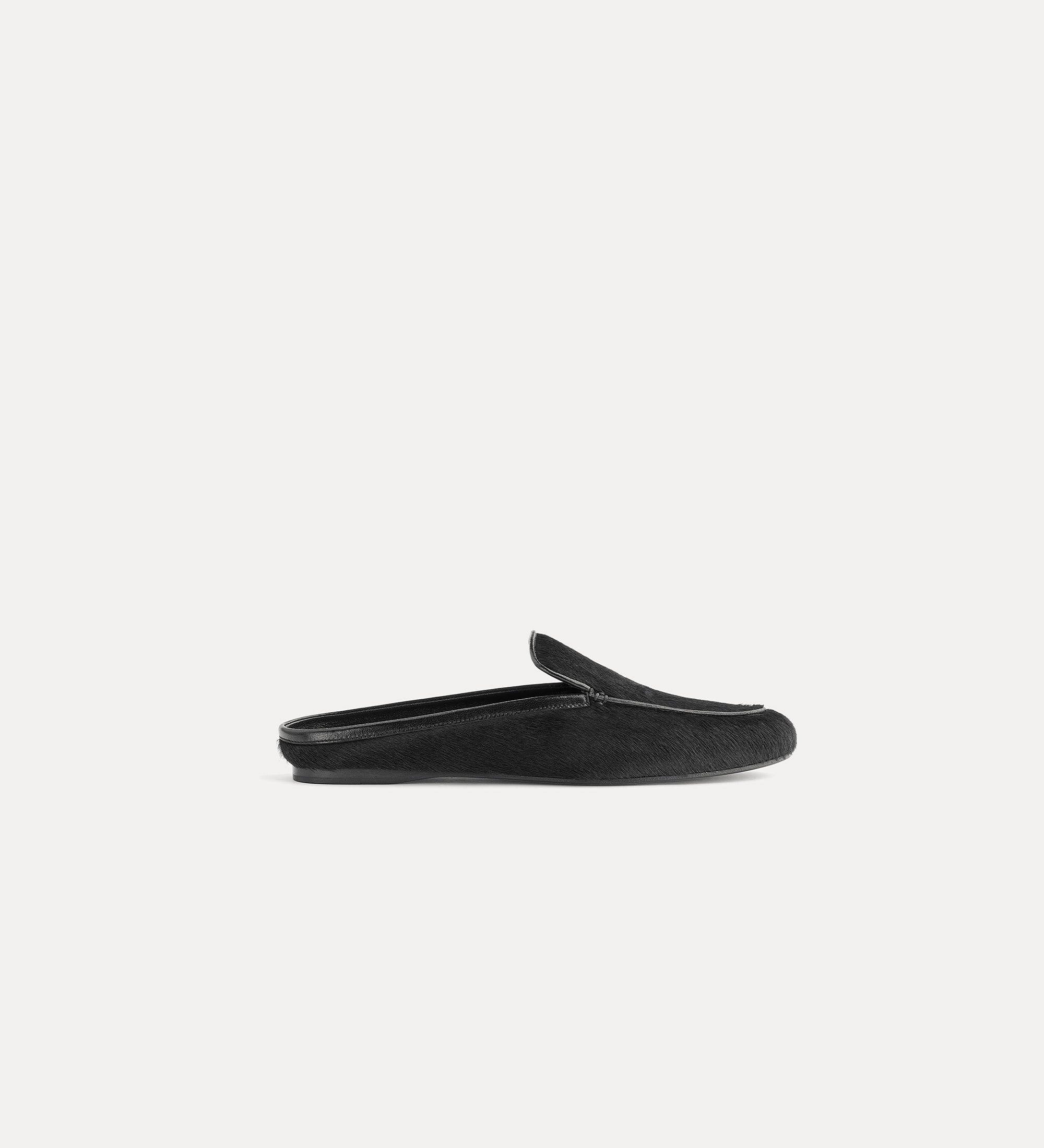 Forte scarpe sabot loafer in pony skin neri