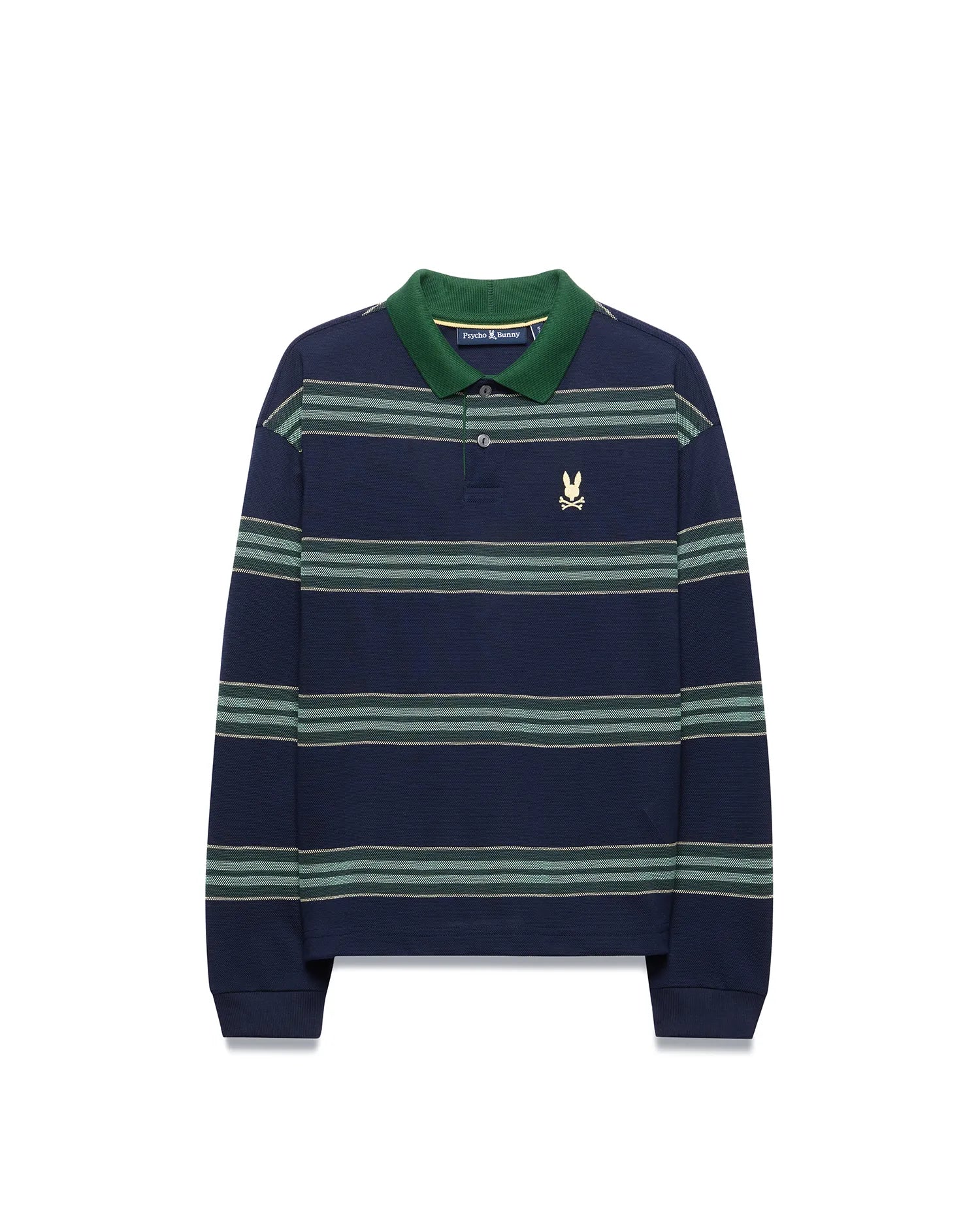 Psycho Bunny Kids Polo Shirts Drew polo manica lunga blu