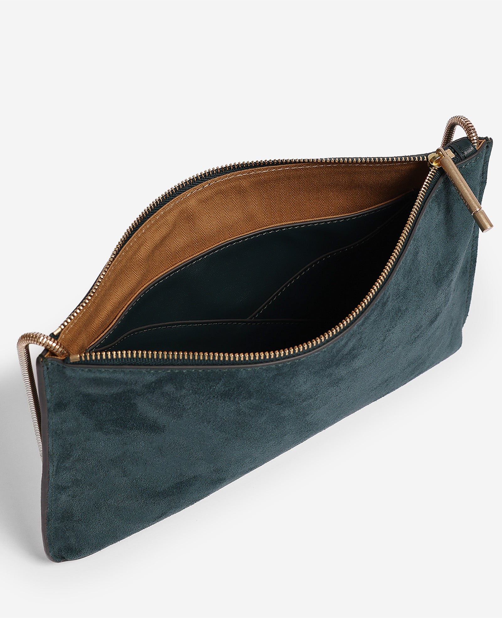 Kenneth Cole Reaction Bags Highline Suede Disco Crossbody Bag borsa verde loden in pelle scamosciata