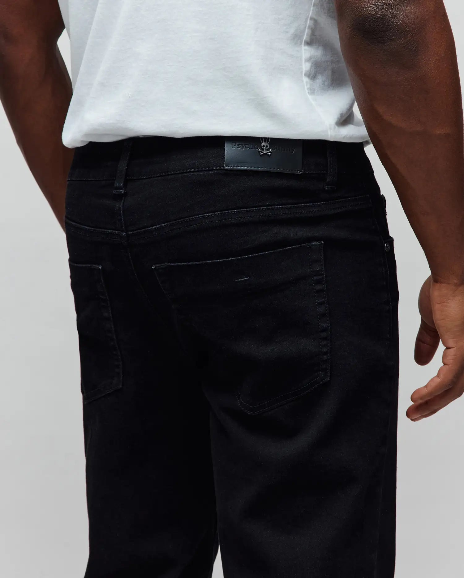 Psycho Bunny Men's Pants Emerson Slim Fit jeans nero 32 elasticizzato